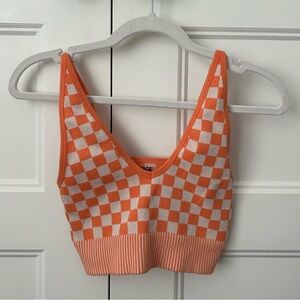 Garage cropped tank top, size M